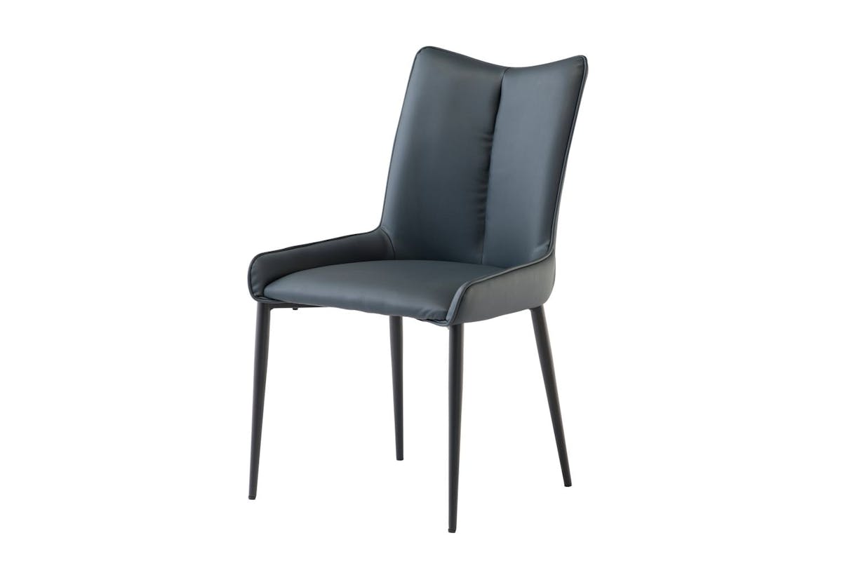 Maisy Dining Chairs | Leather | Blue | Set of 2-4