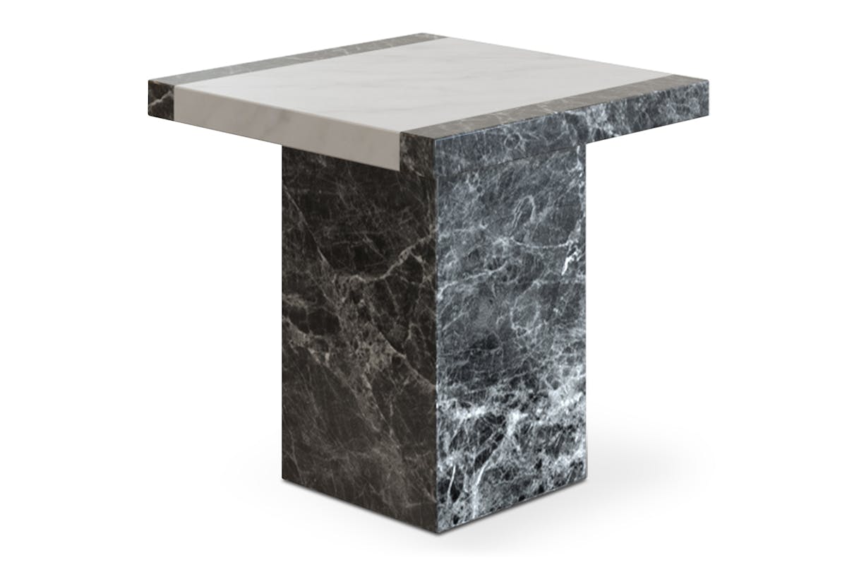 Mainz Lamp Table | Grey & White