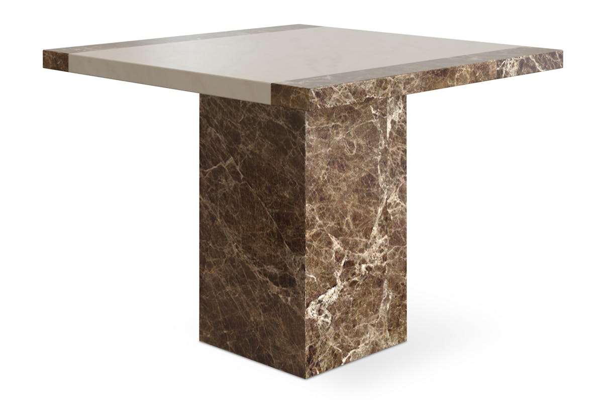 Mainz Square Dining Table | Cream & Brown