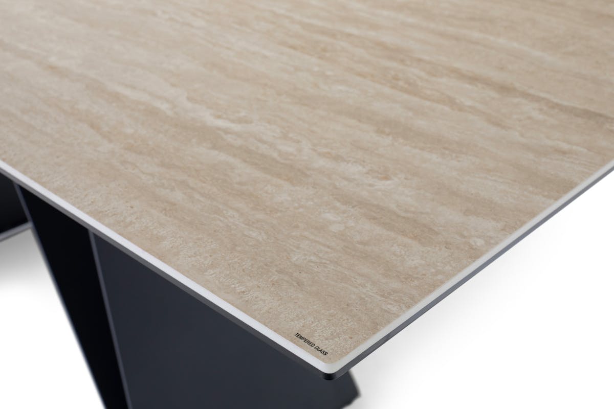 Massimo Rectangular Extending Dining Table | 160 - 200 Cm | Beige-11