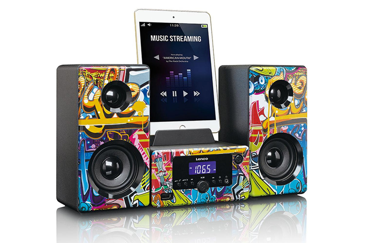 Lenco | Tags Graffiti Micro System With Alarm-3
