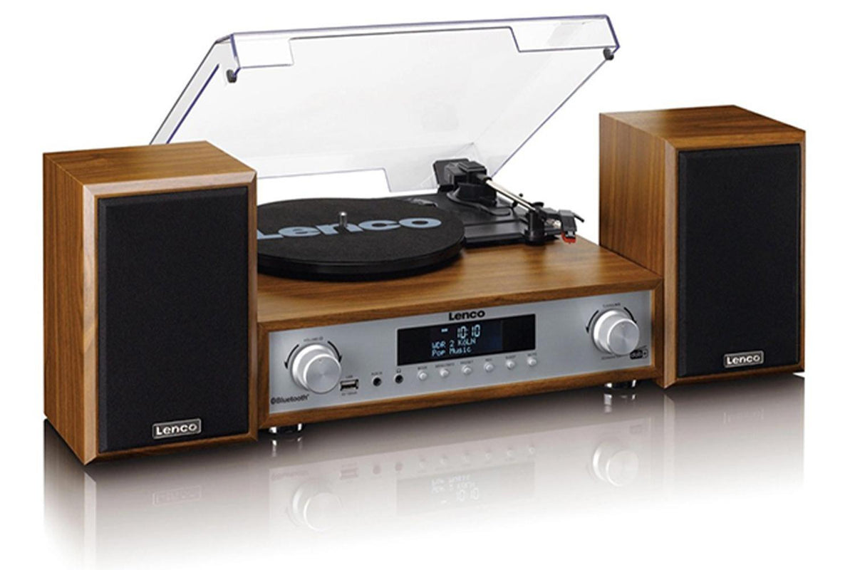 Lenco MC-160WD-UK Turntable With Bluetooth And Wooden Speakers | Record Player | HiFi System | Wood-2