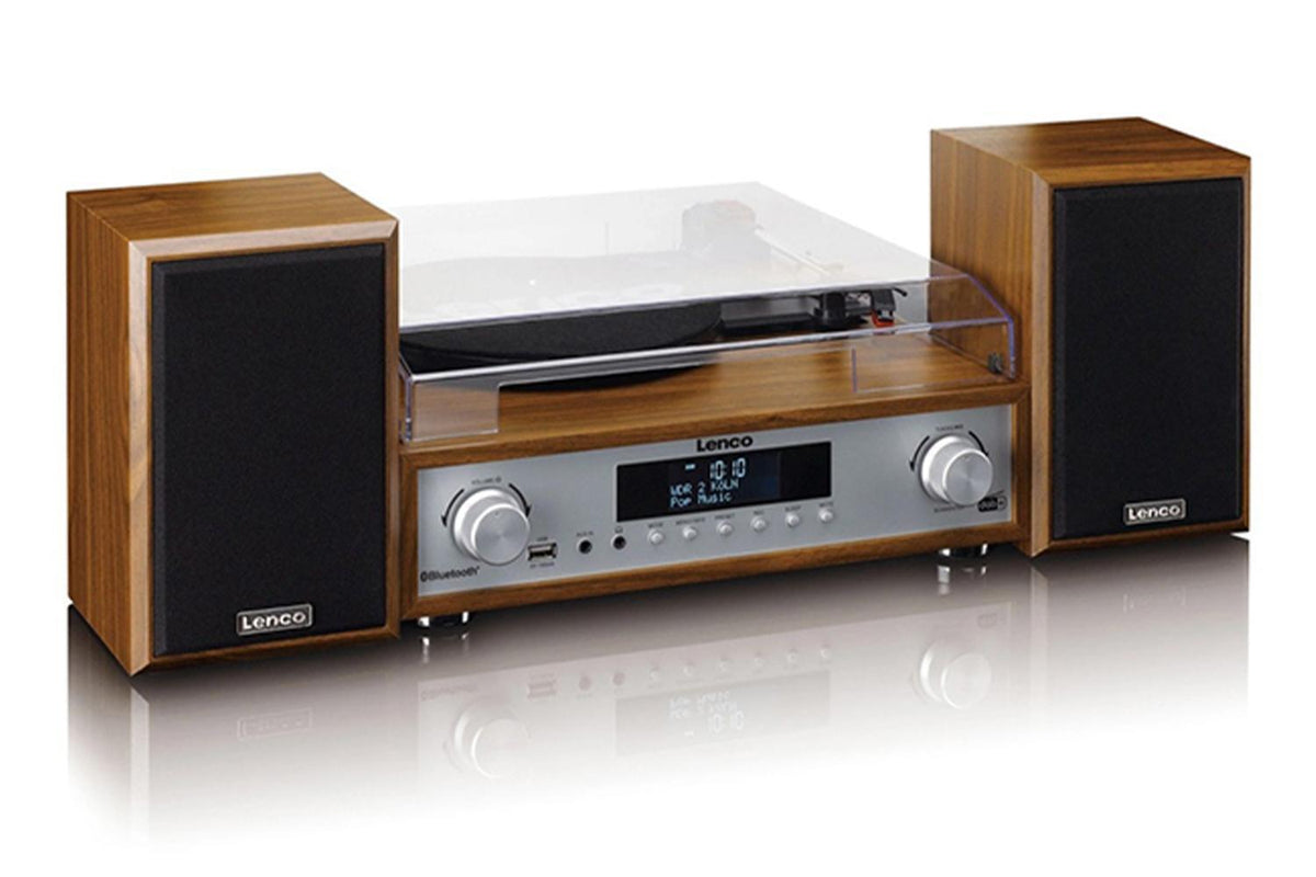 Lenco MC-160WD-UK Turntable With Bluetooth And Wooden Speakers | Record Player | HiFi System | Wood-4