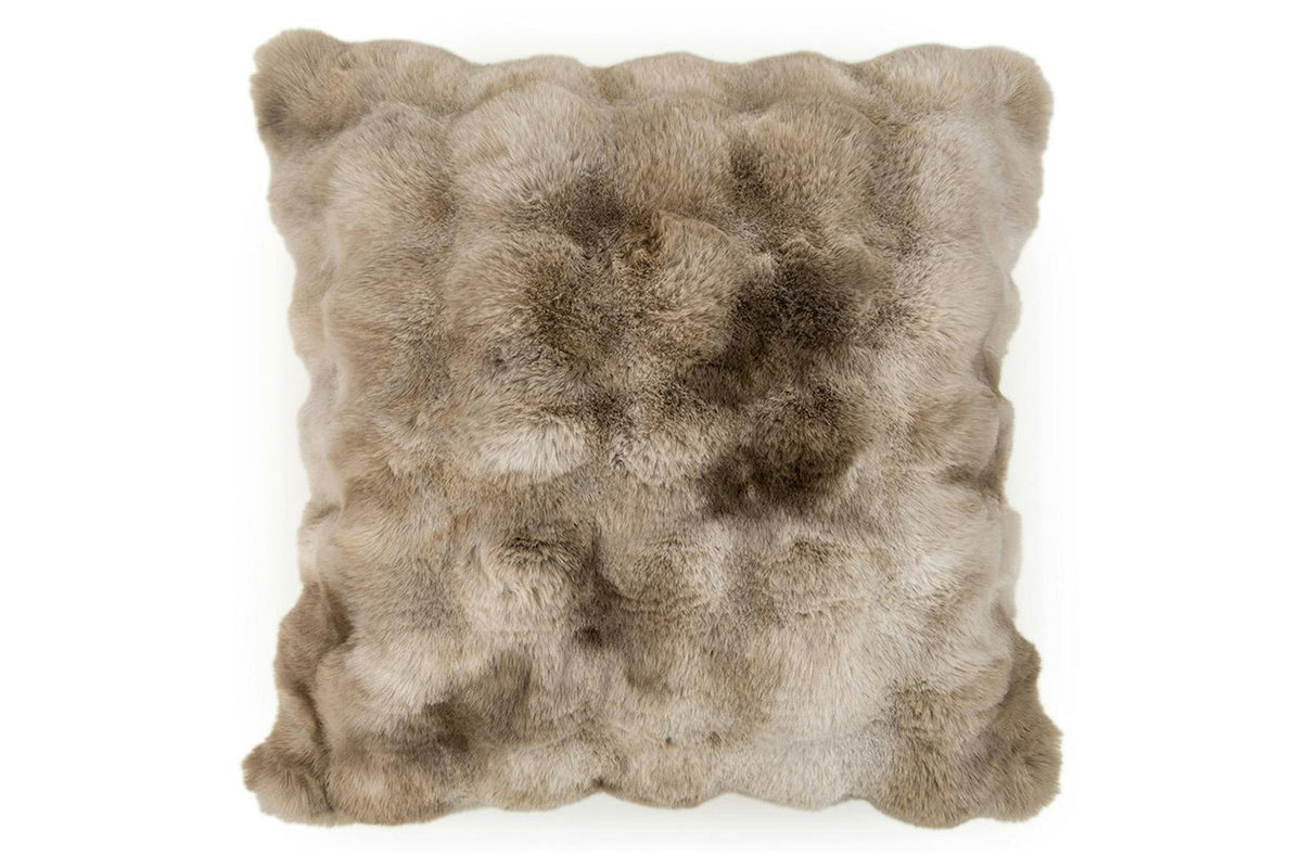 Luxury Natural Texture Faux Fur Cushion | Natural | 50 x 50 cm-3