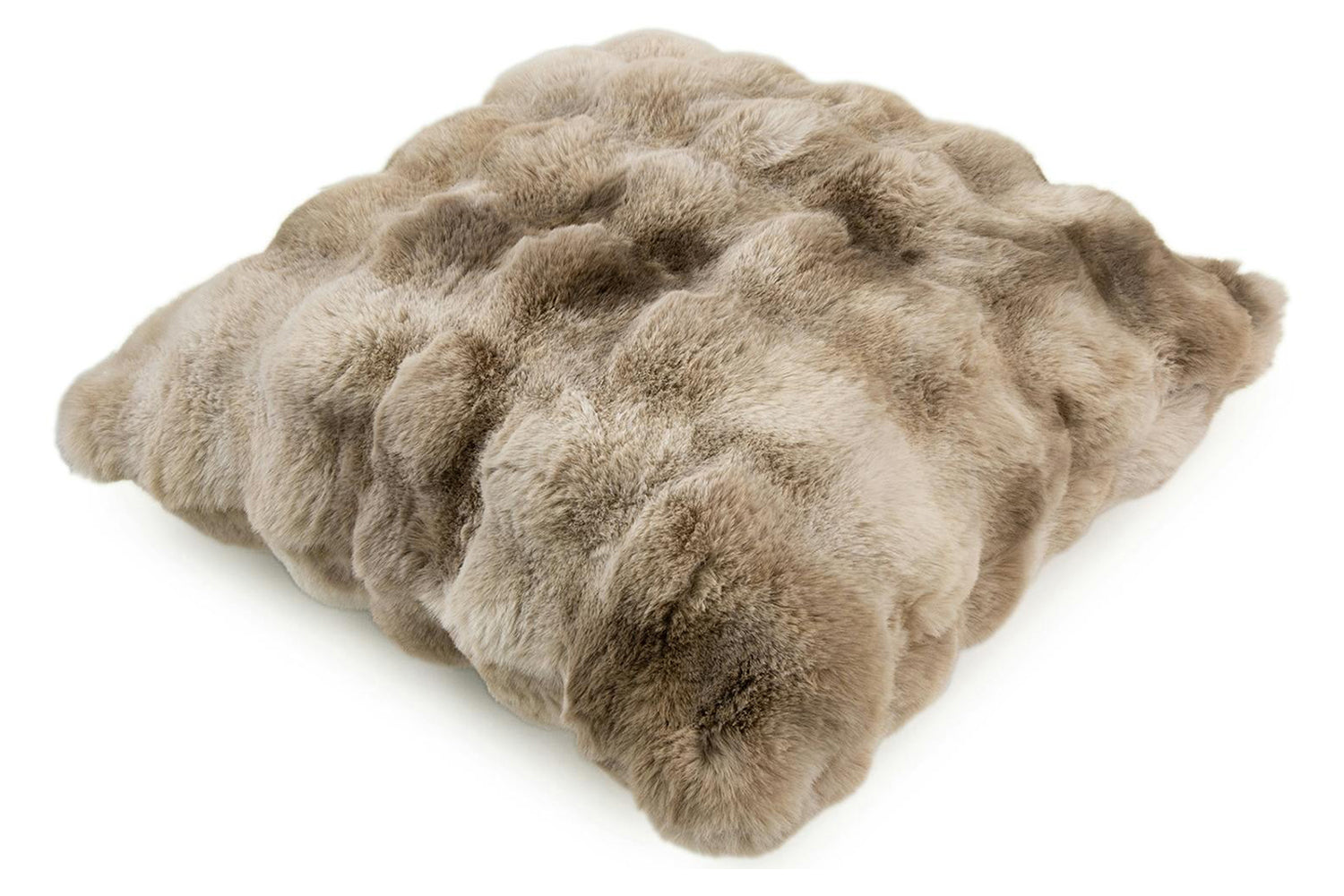 Luxury Natural Texture Faux Fur Cushion | Natural | 50 x 50 cm-2