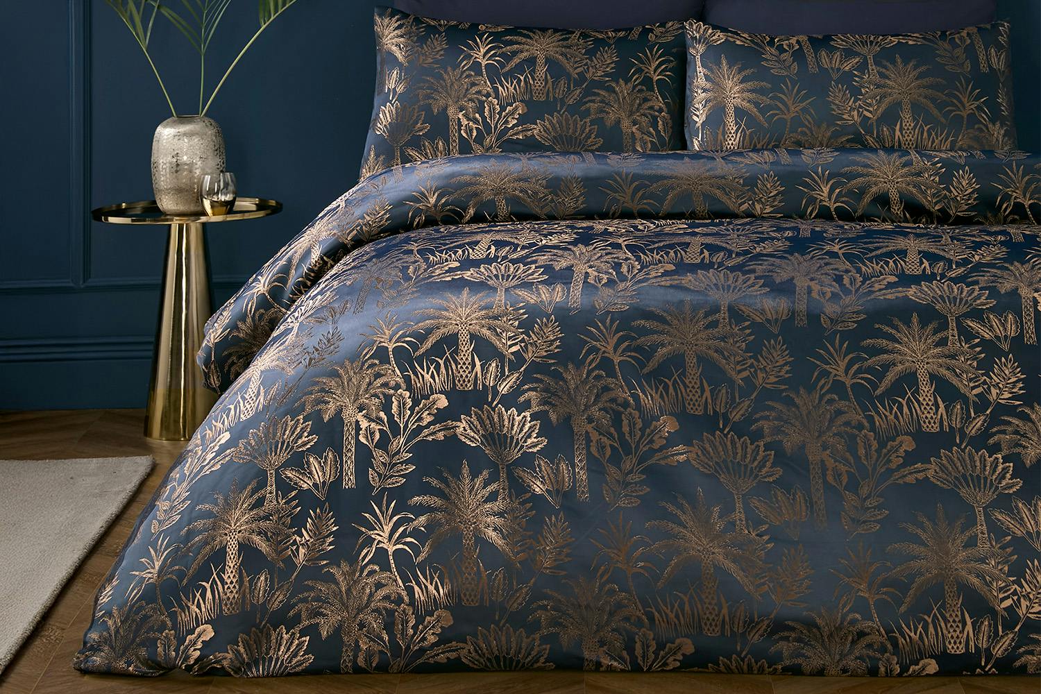 Soiree | Jacquard Duvet Cover Set | Midnight Blue | King
