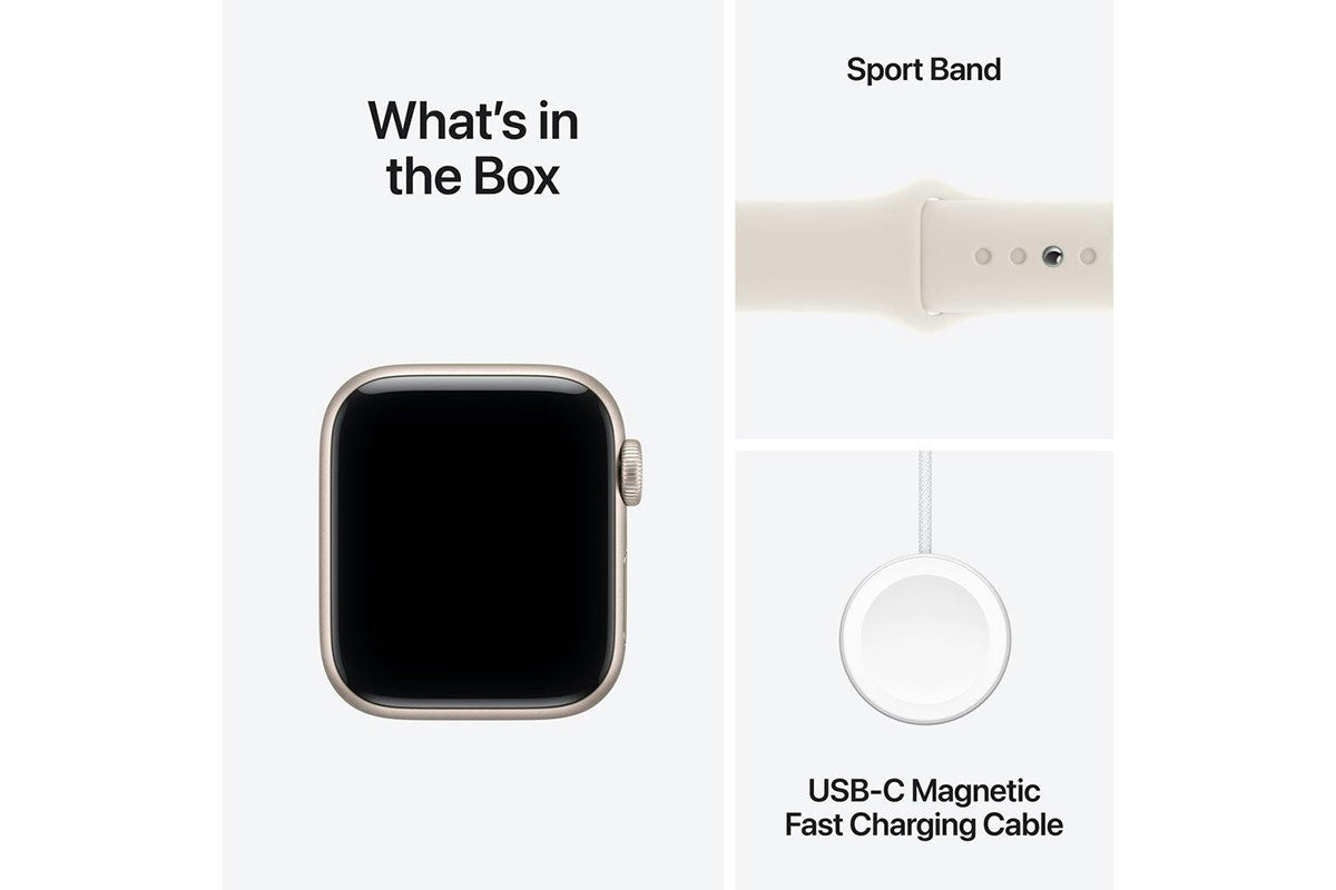 Apple Watch SE 3 | GPS | 40mm | Starlight Aluminium | Starlight Sport Band | M/L-9