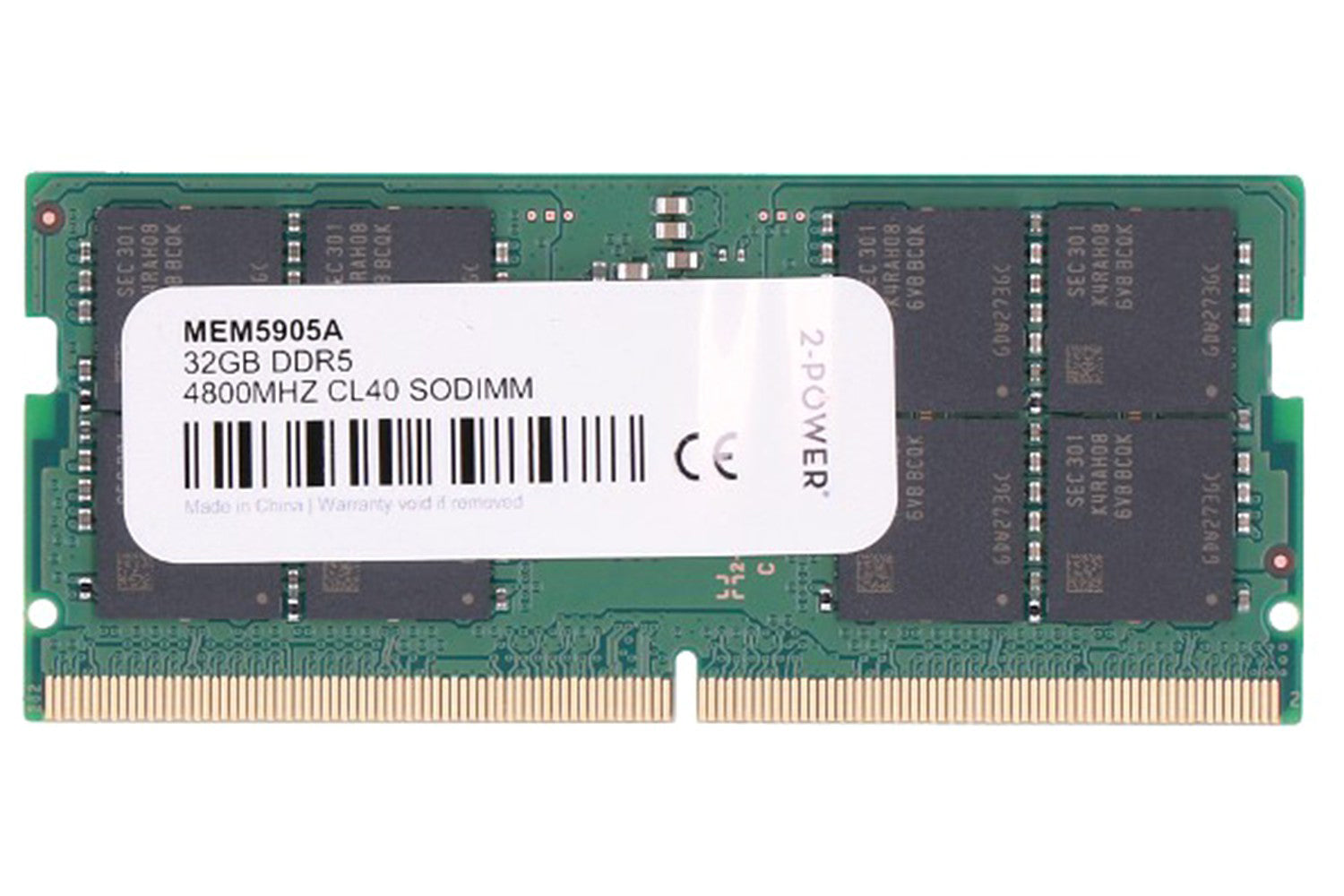2-Power 32GB DDR5 4800MHz CL40 SODIMM