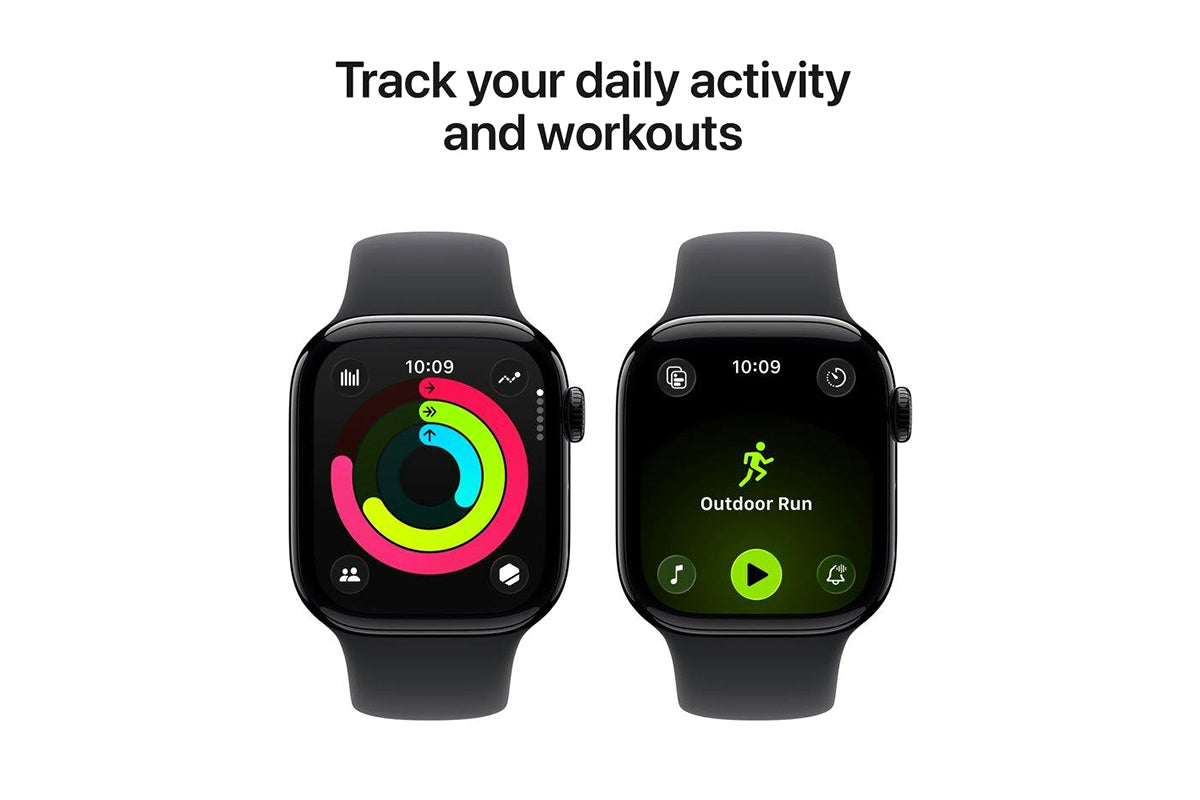 Apple Watch Series 11 | GPS | 42mm | Jet Black Aluminium | Black Sport Band | S/M-4