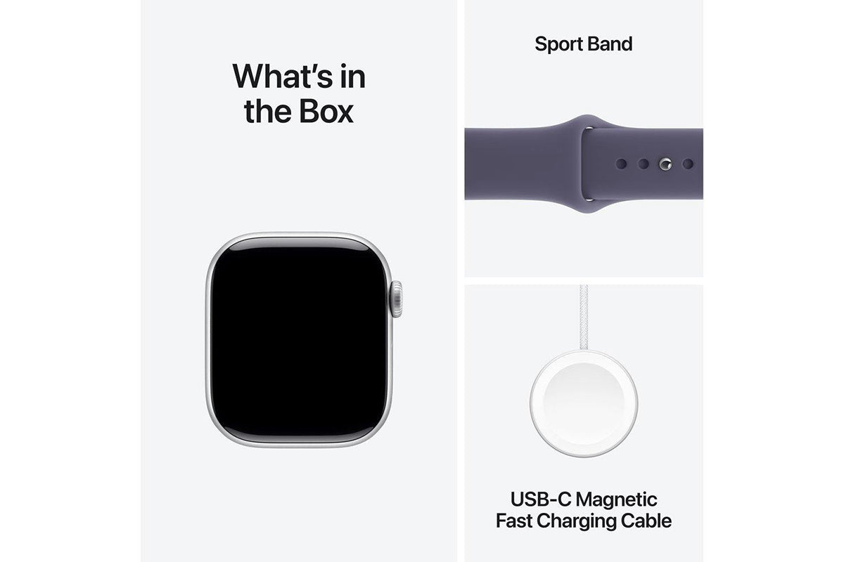 Apple Watch Series 11 | GPS | 42mm | Silver Aluminium | Purple Fog Sport Band | M/L-9