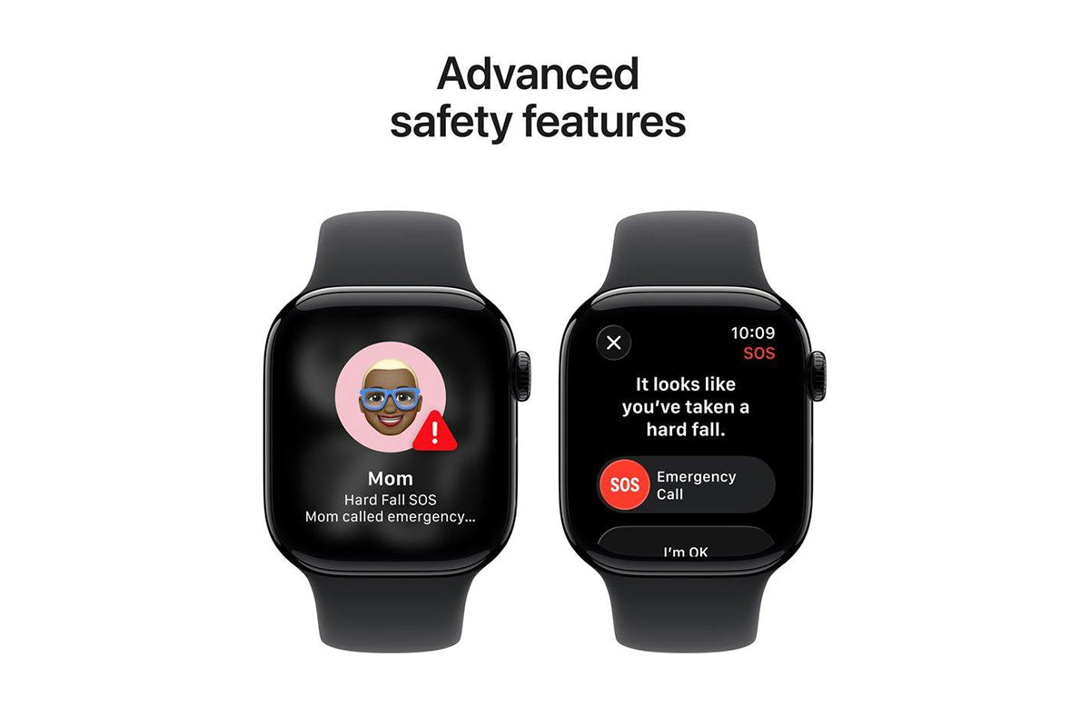 Apple Watch Series 11 | GPS | 46mm | Jet Black Aluminium | Black Sport Band | S/M-6