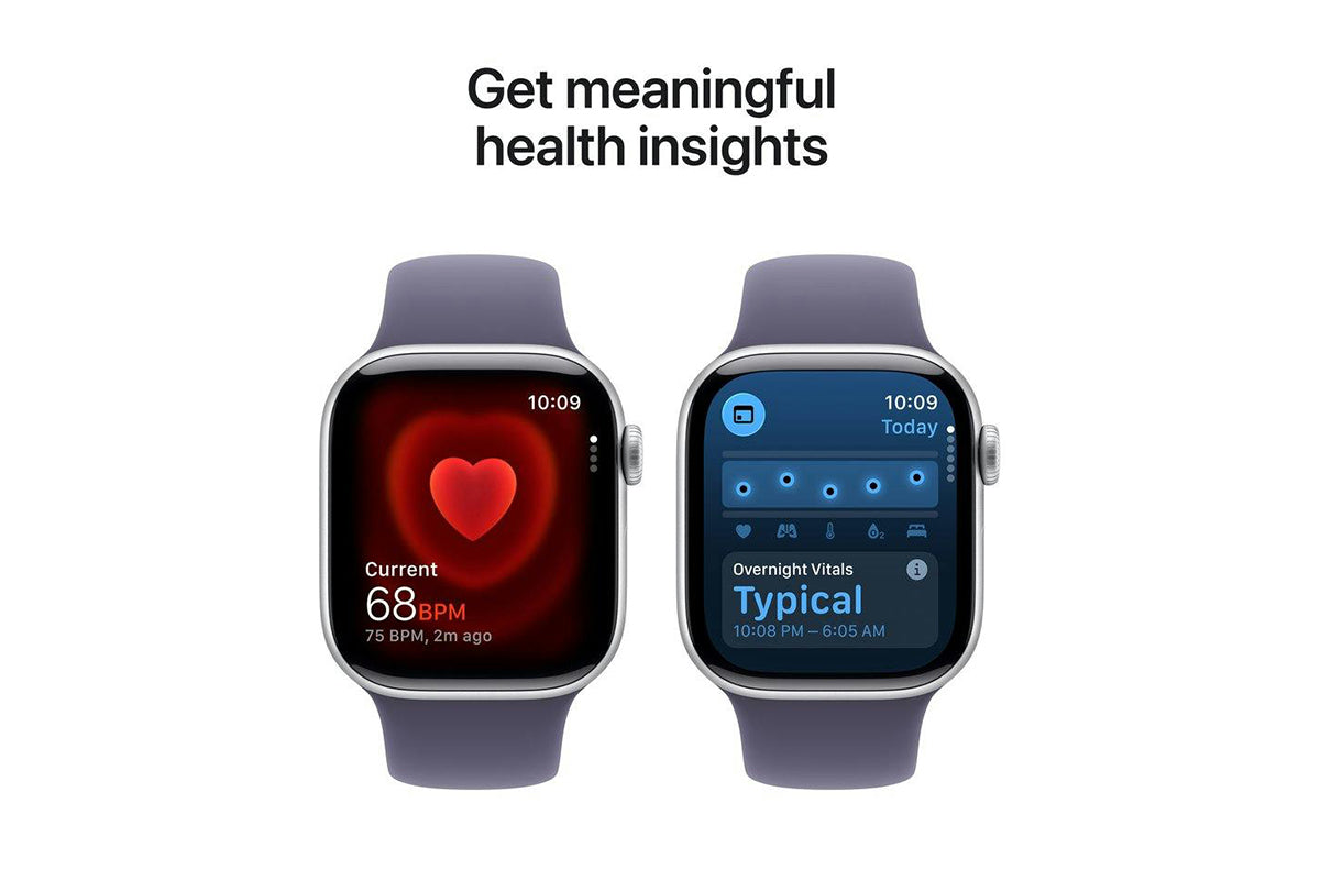 Apple Watch Series 11 | GPS | 46mm | Silver Aluminium | Purple Fog Sport Band | S/M-5