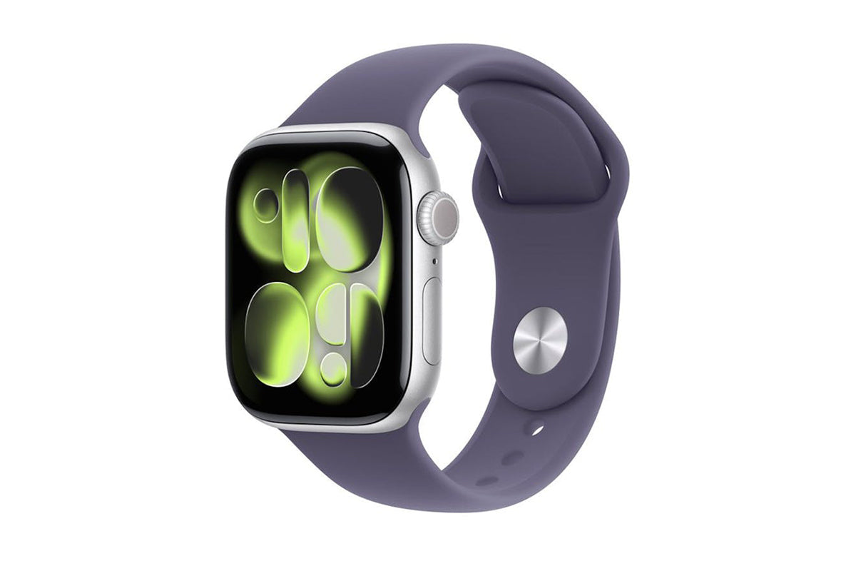 Apple Watch Series 11 | GPS | 46mm | Silver Aluminium | Purple Fog Sport Band | M/L