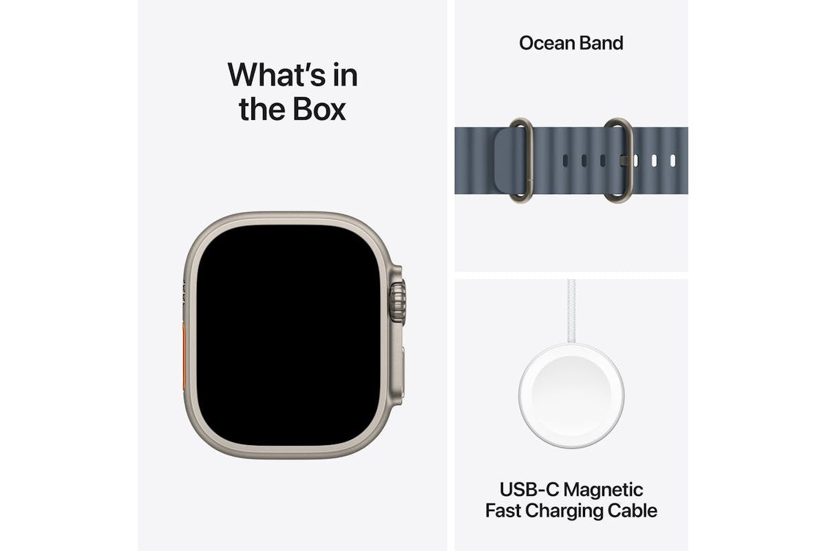 Apple Watch Ultra 3 | GPS + Cellular | 49mm | Natural Titanium | Anchor Blue Ocean Band-8