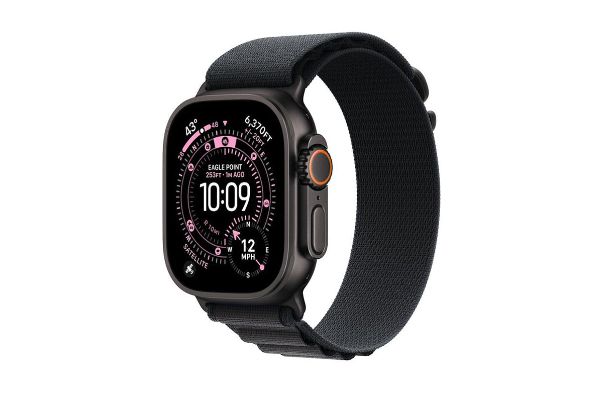 Apple Watch Ultra 3 | GPS + Cellular | 49mm | Black Titanium | Black Alpine Loop | Large