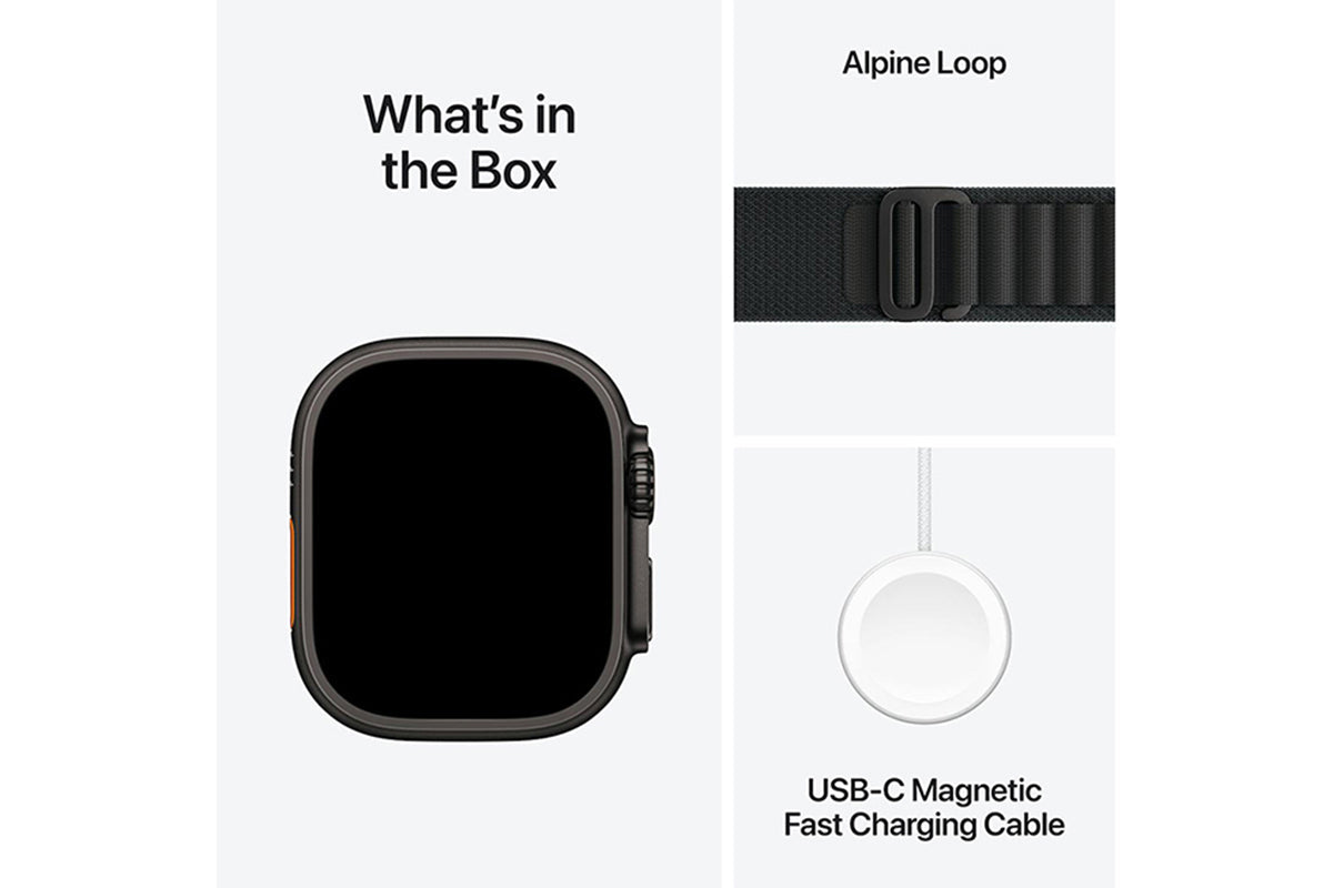 Apple Watch Ultra 3 | GPS + Cellular | 49mm | Black Titanium | Black Alpine Loop | Large-7