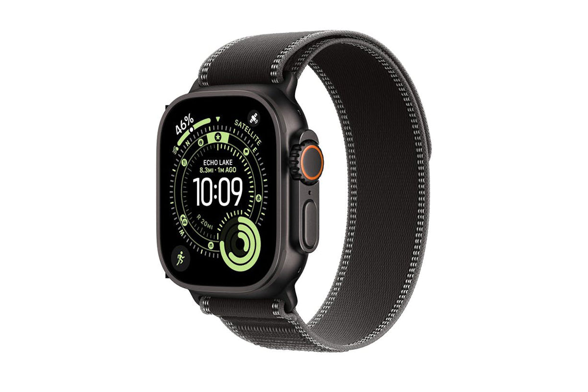 Apple Watch Ultra 3 | GPS + Cellular | 49mm | Black Titanium | Black/Charcoal Trail Loop | M/L