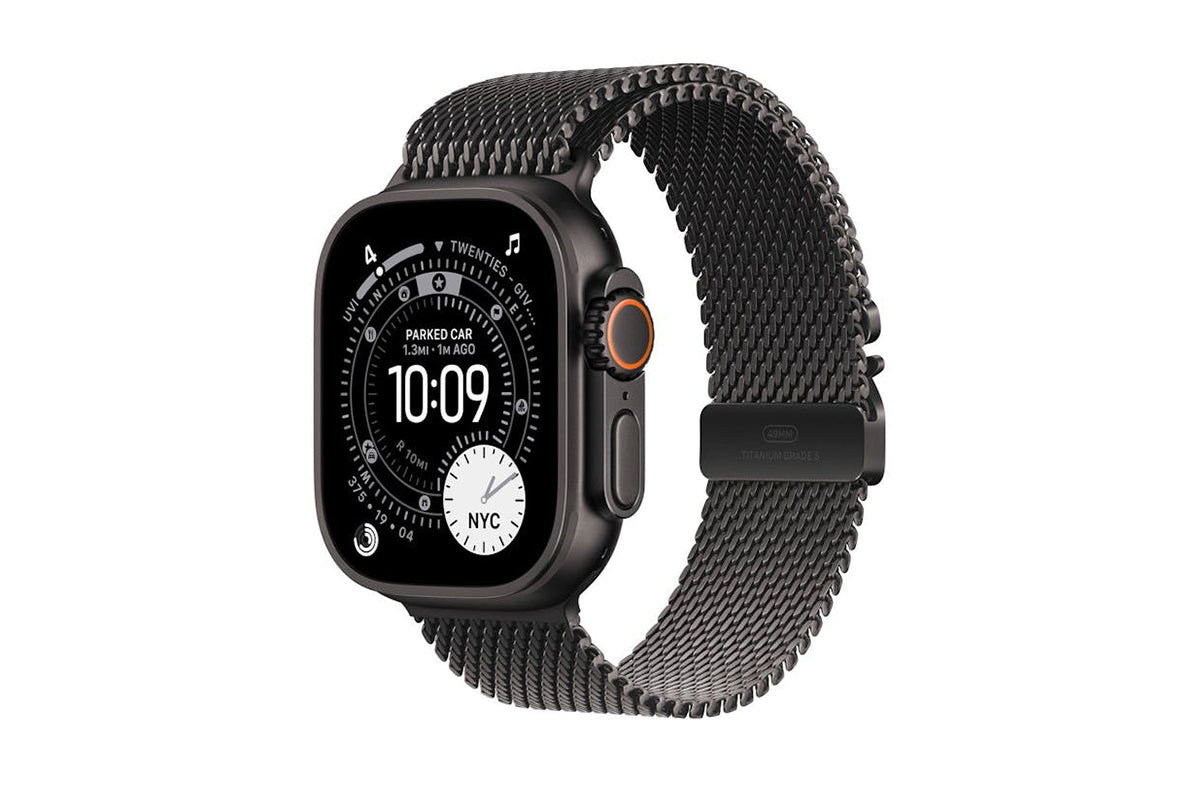 Apple Watch Ultra 3 | GPS + Cellular | 49mm | Black Titanium | Black Titanium Milanese Loop | Medium