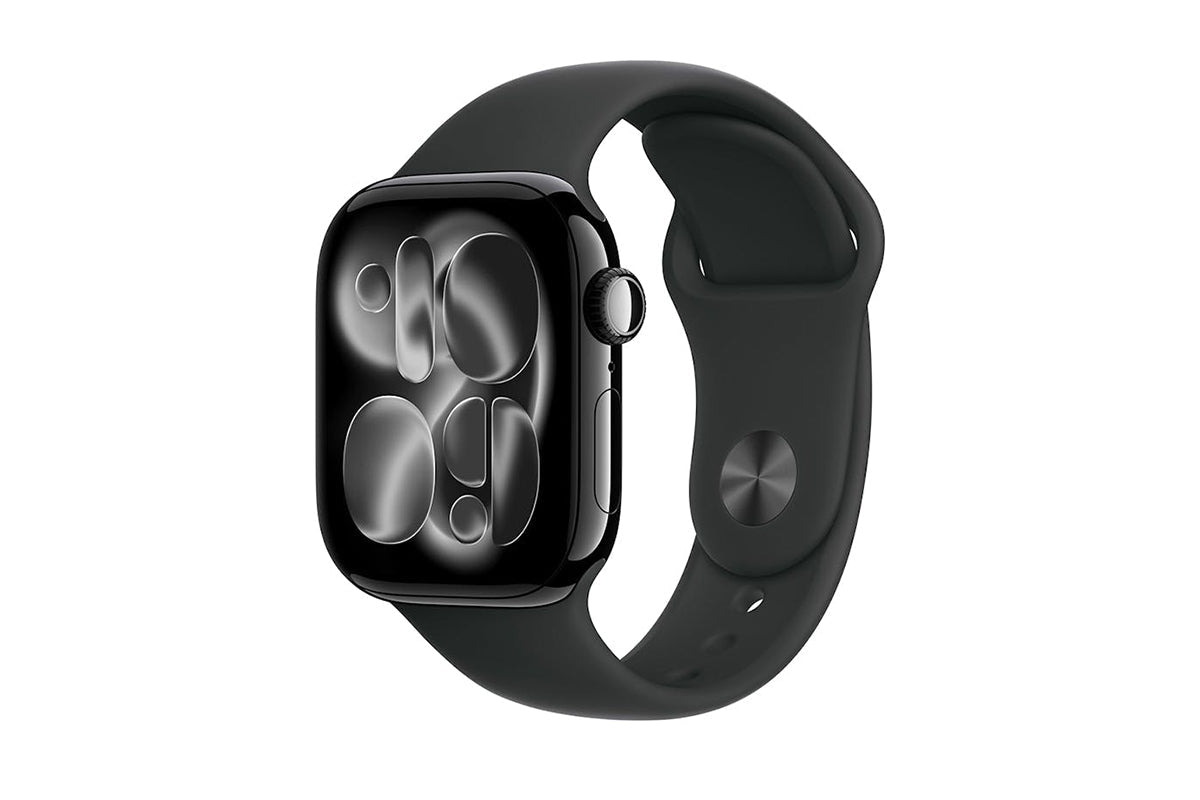 Apple Watch Series 11 | GPS + Cellular | 42mm | Jet Black Aluminium | Black Sport Band | M/L