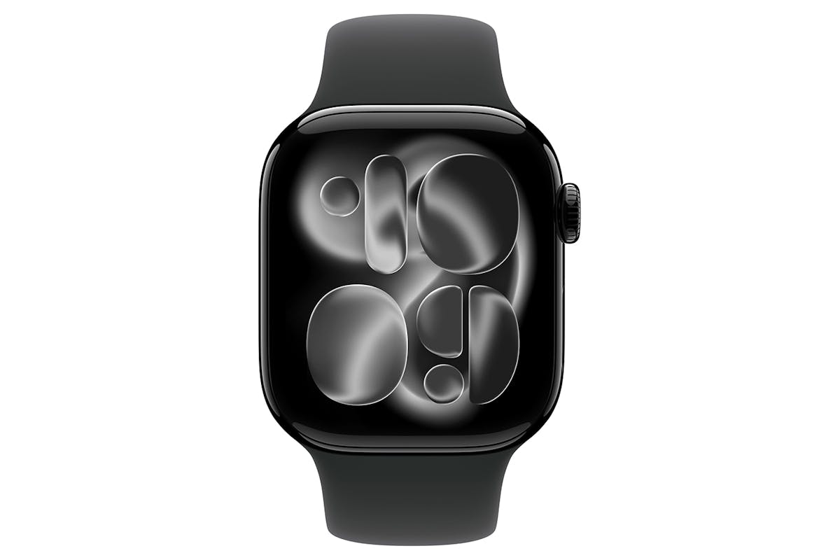 Apple Watch Series 11 | GPS + Cellular | 42mm | Jet Black Aluminium | Black Sport Band | M/L-5