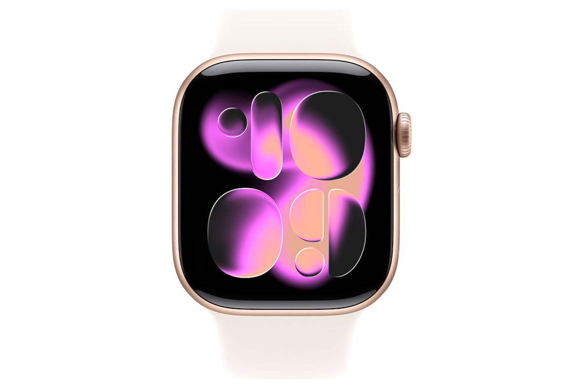 Apple Watch Series 11 | GPS + Cellular | 42mm | Rose Gold Aluminium | Light Blush Sport Band | M/L-5