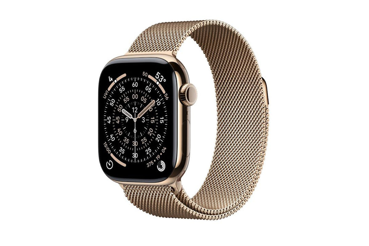 Apple Watch Series 11 | GPS + Cellular | 42mm | Gold Titanium | Gold Milanese Loop