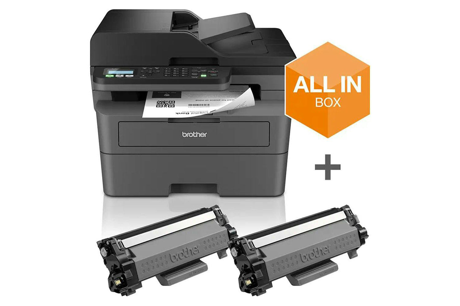 Brother MFC-L2827DWXL All-in-One A4 Mono Laser Printer All in Box Print Bundle