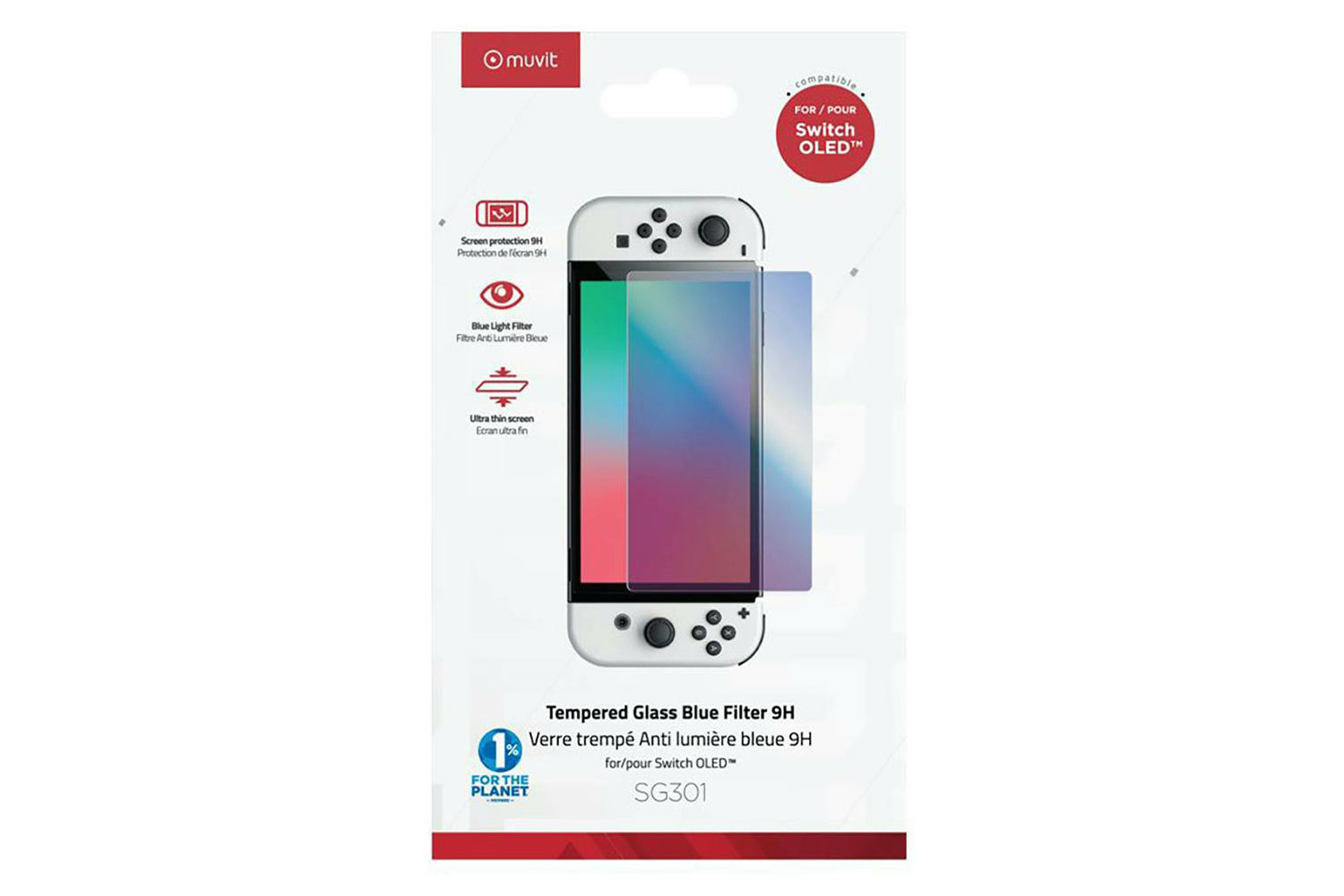Muvit Switch OLED Blue Filter Tempered Glass-2