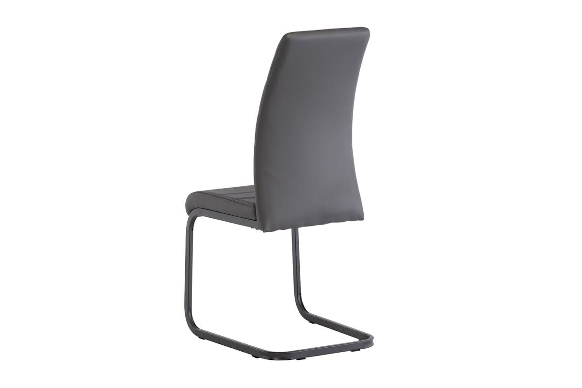 Michigan Dining Chairs | Leather | Grey | Set of 2-2
