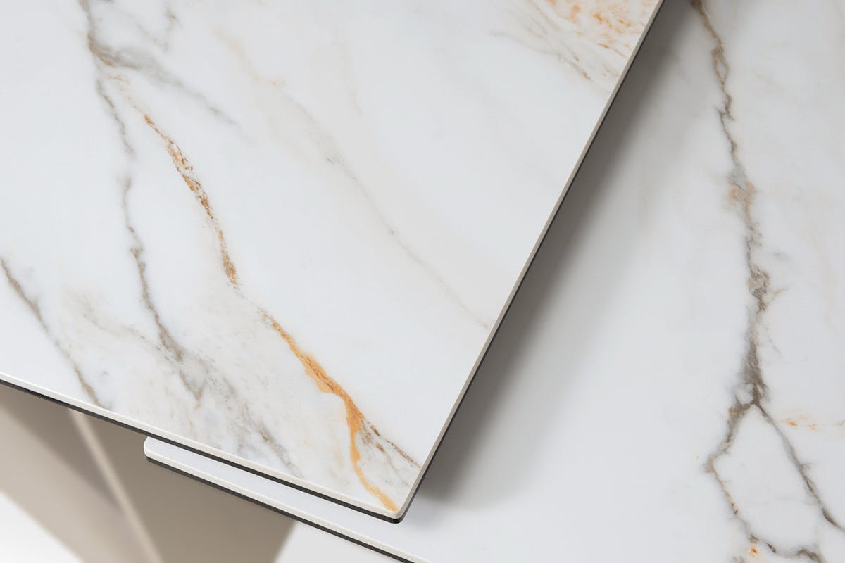 Milano Extending Dining Table | White/Beige-12
