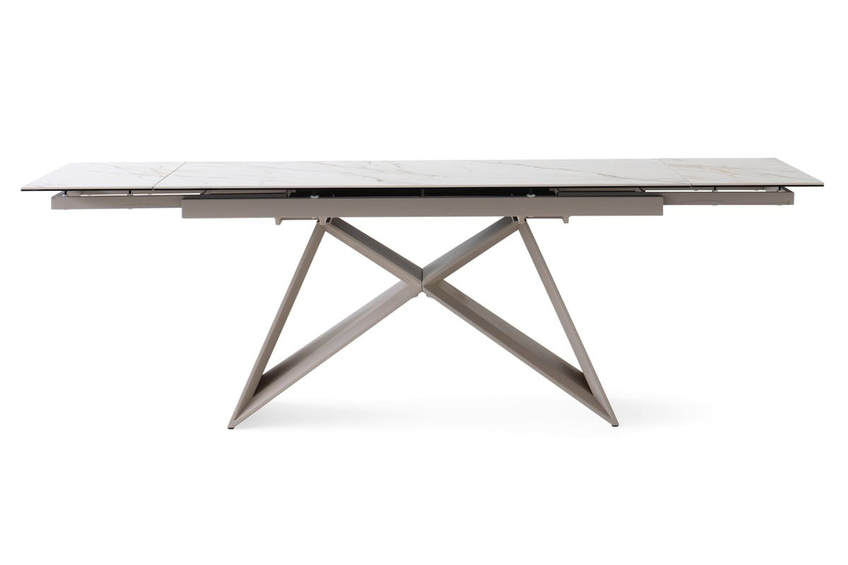 Milano Extending Dining Table | White/Beige