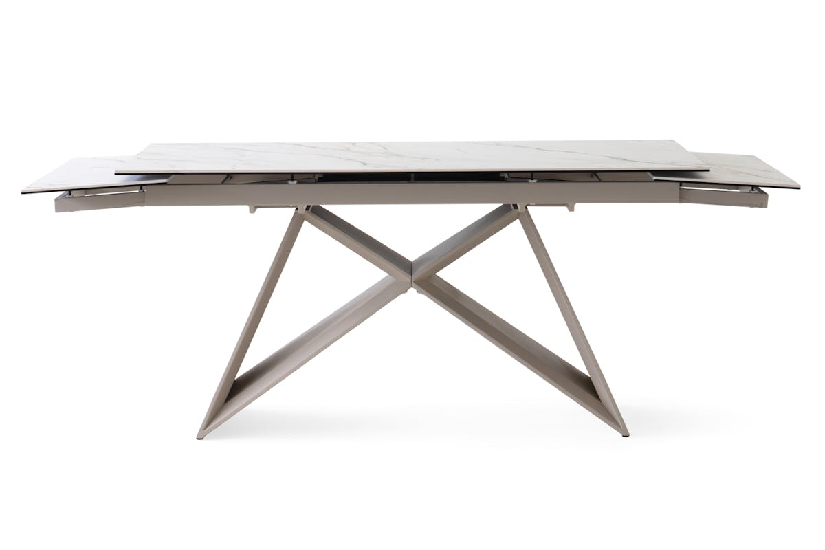 Milano Extending Dining Table | White/Beige-4