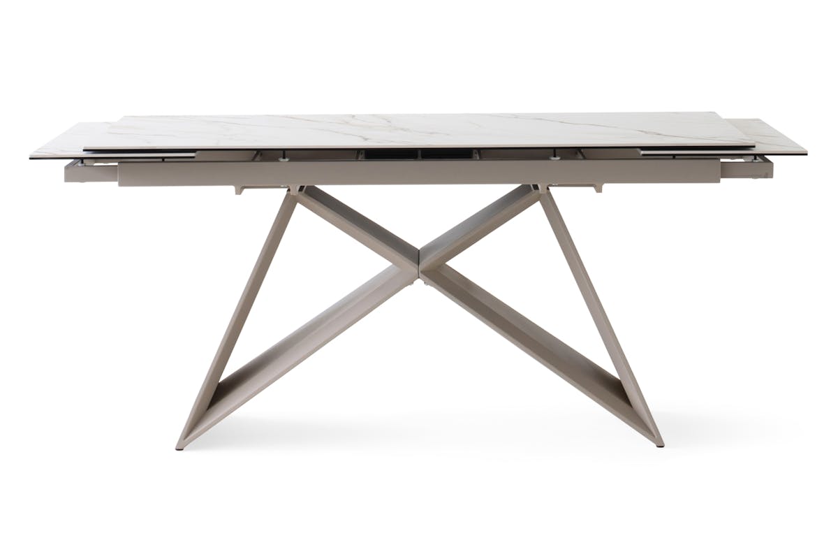 Milano Extending Dining Table | White/Beige-5