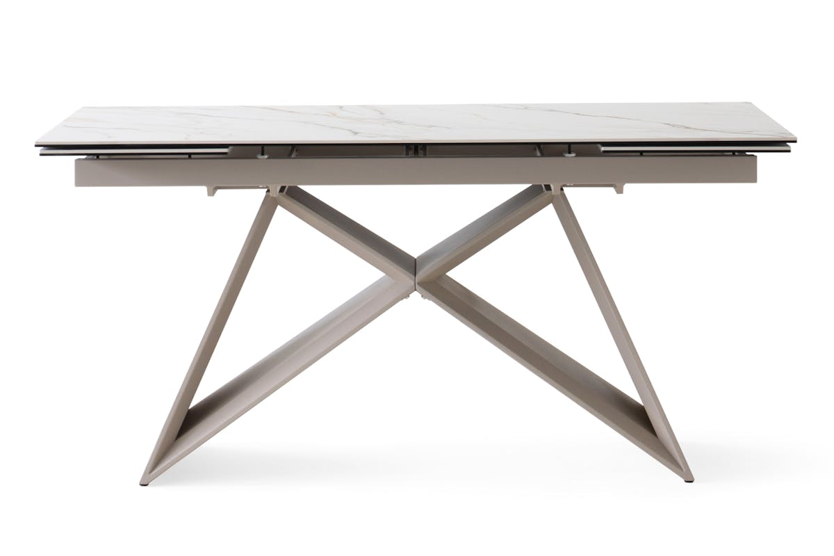 Milano Extending Dining Table | White/Beige-6