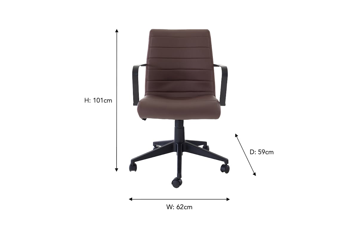 Monastery Office Chair | Brown/Black-7