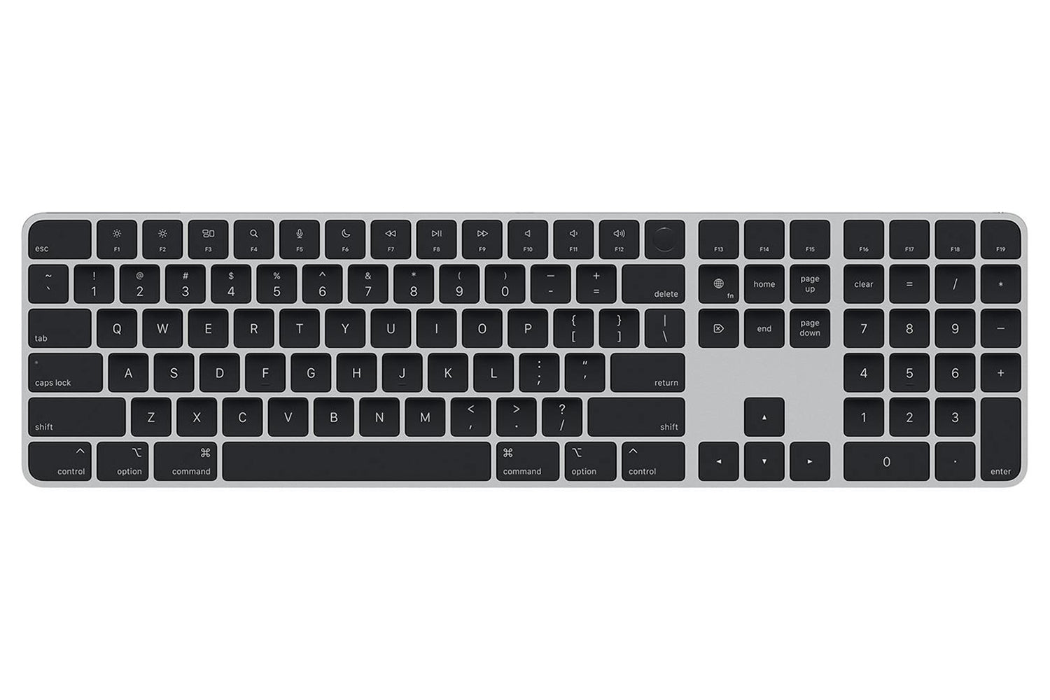 Apple Magic British English Keyboard with Touch ID and Numeric Keypad | Black Keys