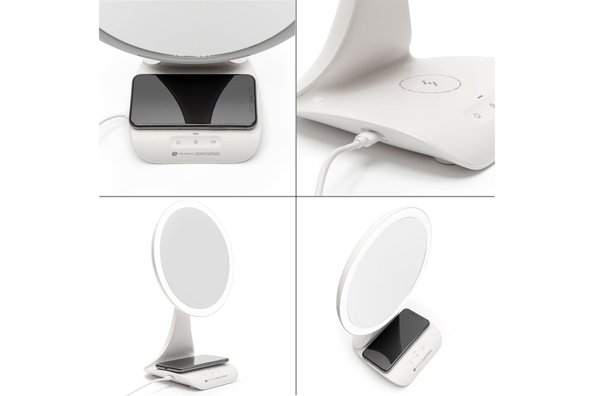 Rio 5x Magnification LED Makeup Mirror with Wireless Charging Station-4