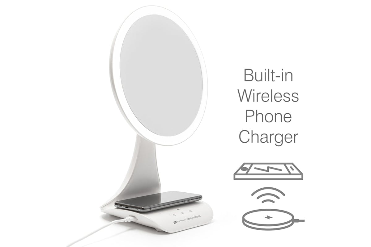 Rio 5x Magnification LED Makeup Mirror with Wireless Charging Station-5