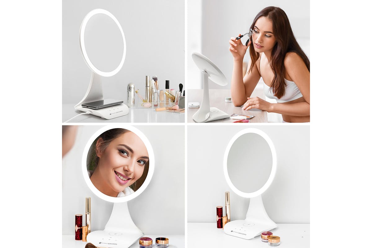 Rio 5x Magnification LED Makeup Mirror with Wireless Charging Station-8