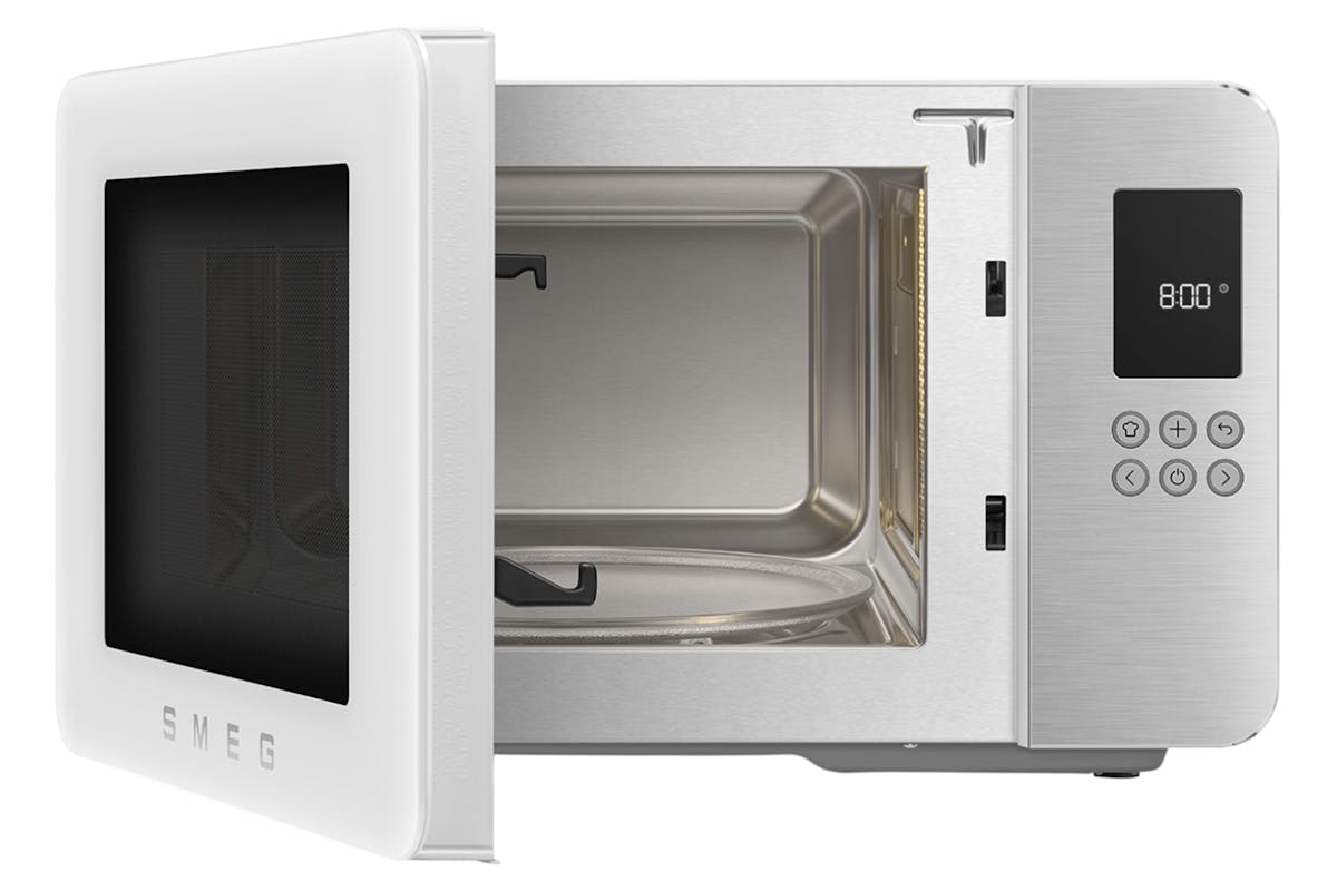Smeg Collezione 29L 1900W Freestanding Microwave | MOC01WHMUK | White-2