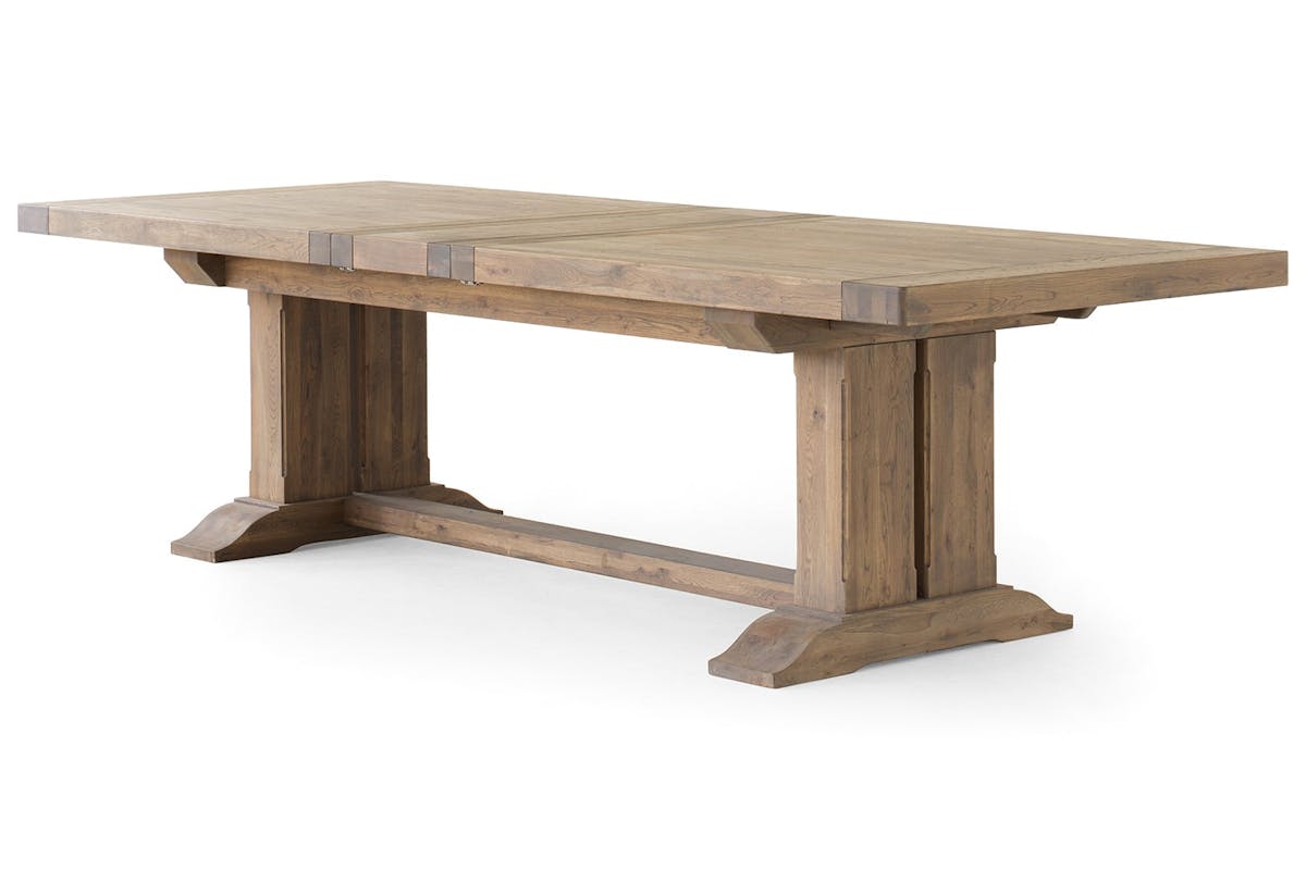 Monastery Rectangular Extending Dining Table | Large | Grey Oil-6