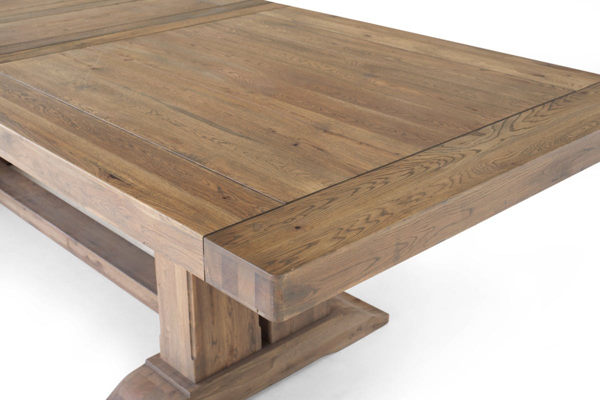 Monastery Rectangular Extending Dining Table | Small | Grey Oil-9
