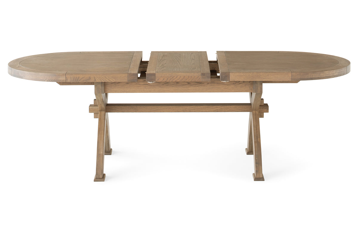 Monastery Oval Dinning Table | 200- 290 cm | Grey-6