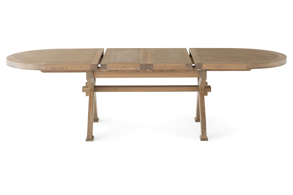 Monastery Oval Dinning Table | 200- 290 cm | Grey-2