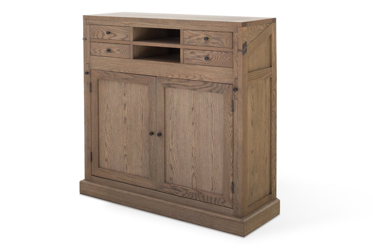 Monastery Grey Oil Desk & Cabinet-5