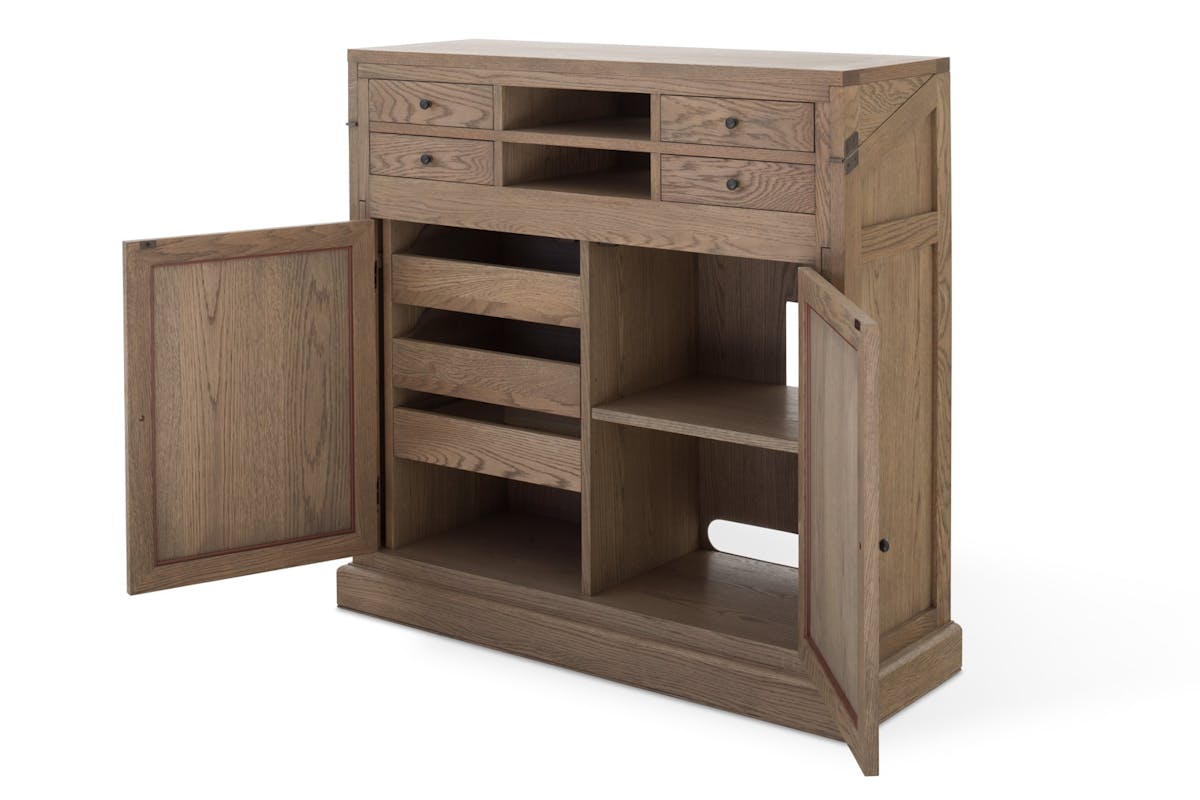 Monastery Grey Oil Desk & Cabinet-9