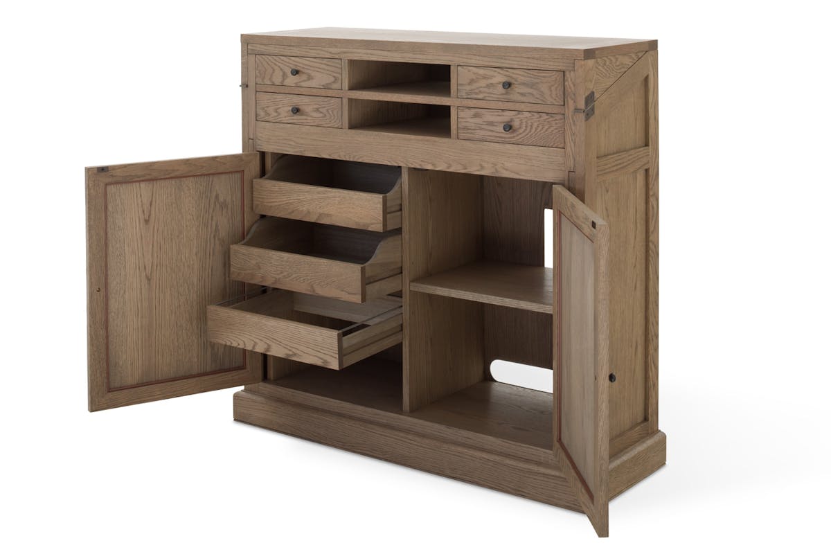 Monastery Grey Oil Desk & Cabinet-10