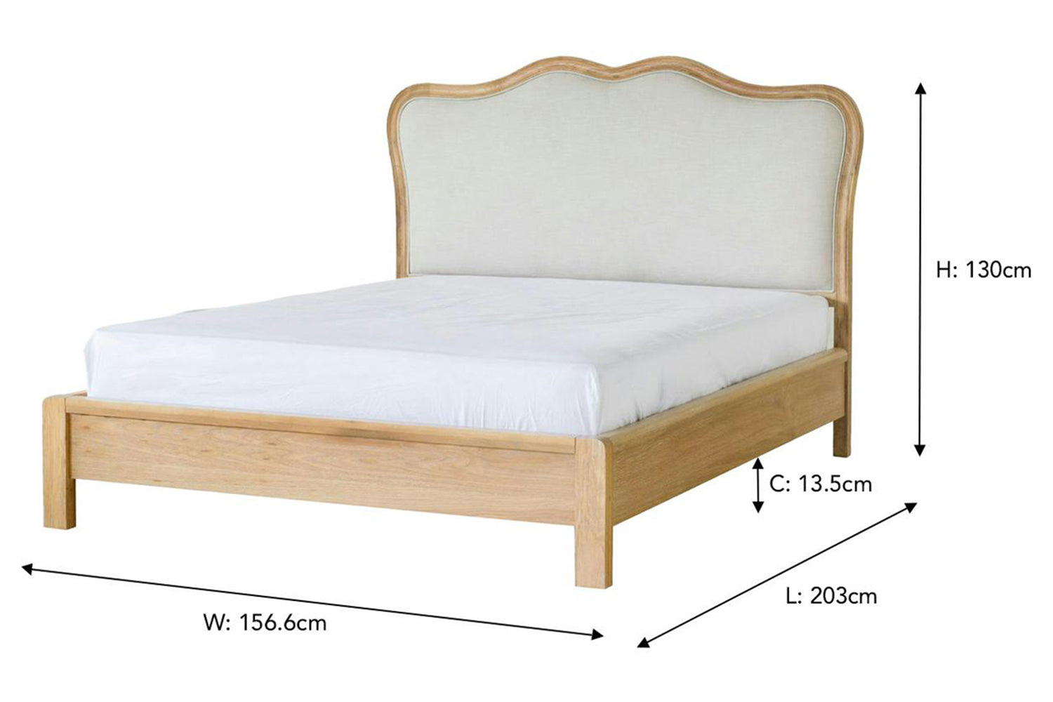 Montreal Bed Frame | Double | 4ft6 | Natural-3