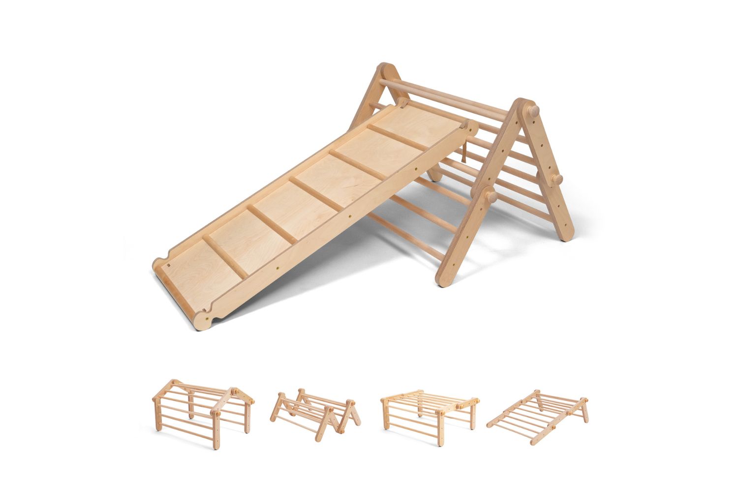 Ette Tete Modifiable Climbing Frame Mopitri With Ramp | Climbing Frame | Wood | Adjustable