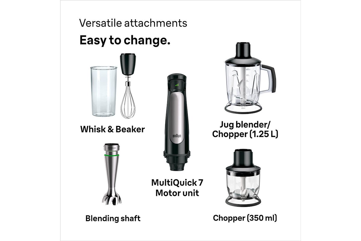 Braun MultiQuick 7 Hand Blender | MQ7045X | Premium Black/Brushed Stainless Steel-8